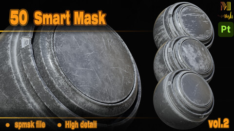 50 Smart Mask For Substance Painter - VOL02 ( spmsk file )
