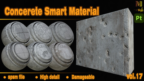 High detail Concrete Smart materials - Vol17 (spsm file)