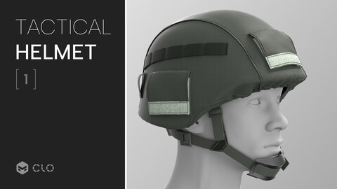 Tactical Helmet 01 - Marvelous Designer, CLO 3D