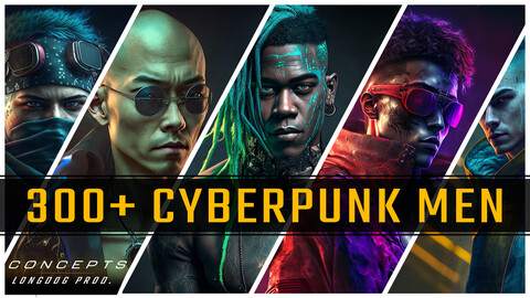 300+ Cyberpunk Men Concept Arts