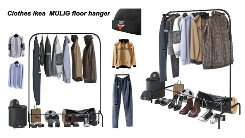 Clothes Ikea MULIG floor hanger