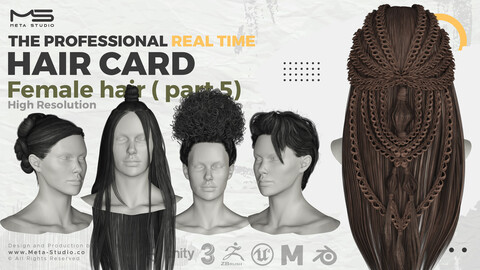 Female Hair Part 5 - Professional Realtime Hair card