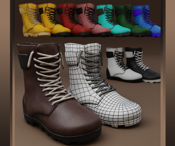 ArtStation - Leather Boots | Game Assets