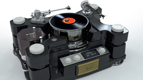 The TechDAS Air Force Zero vinyl player 3D model