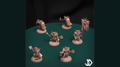 Army of Chaos - 6 warriors PACK STL