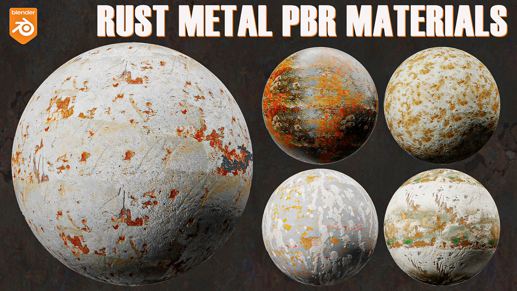 30 Rusty Metal Blender Materials (Cycles, Eevee) preview