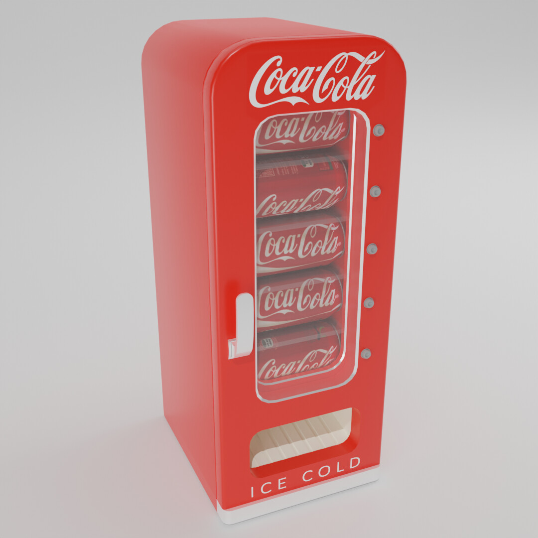 ArtStation - Drinks vending mashine Low polly 3D model Game ready | Game Assets