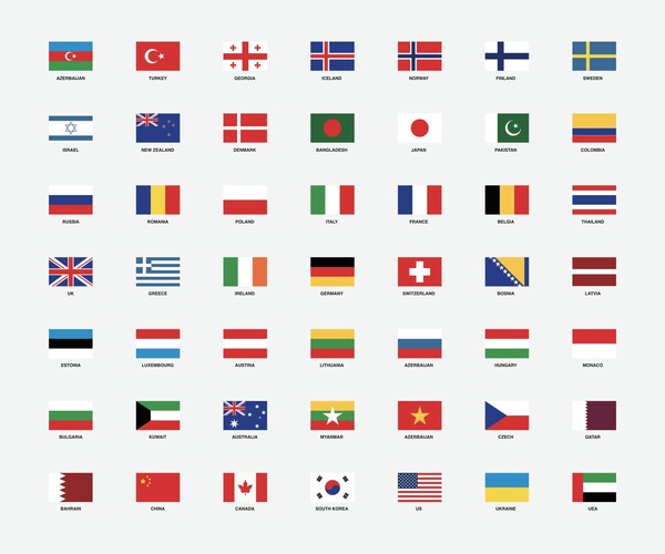 ArtStation - National flags of the world. EPS Template File | Artworks