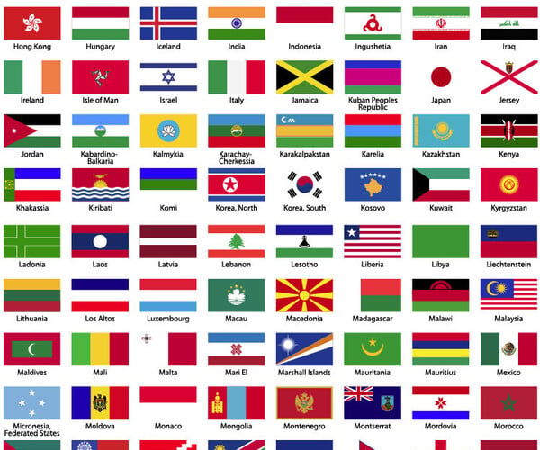 ArtStation - Flags of the World Sorted Alphabetically. EPS Template ...