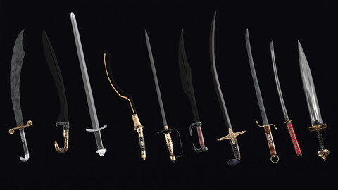 Historical swords of different regions