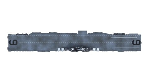 USS Essex (CV9) - Top view - 2K
