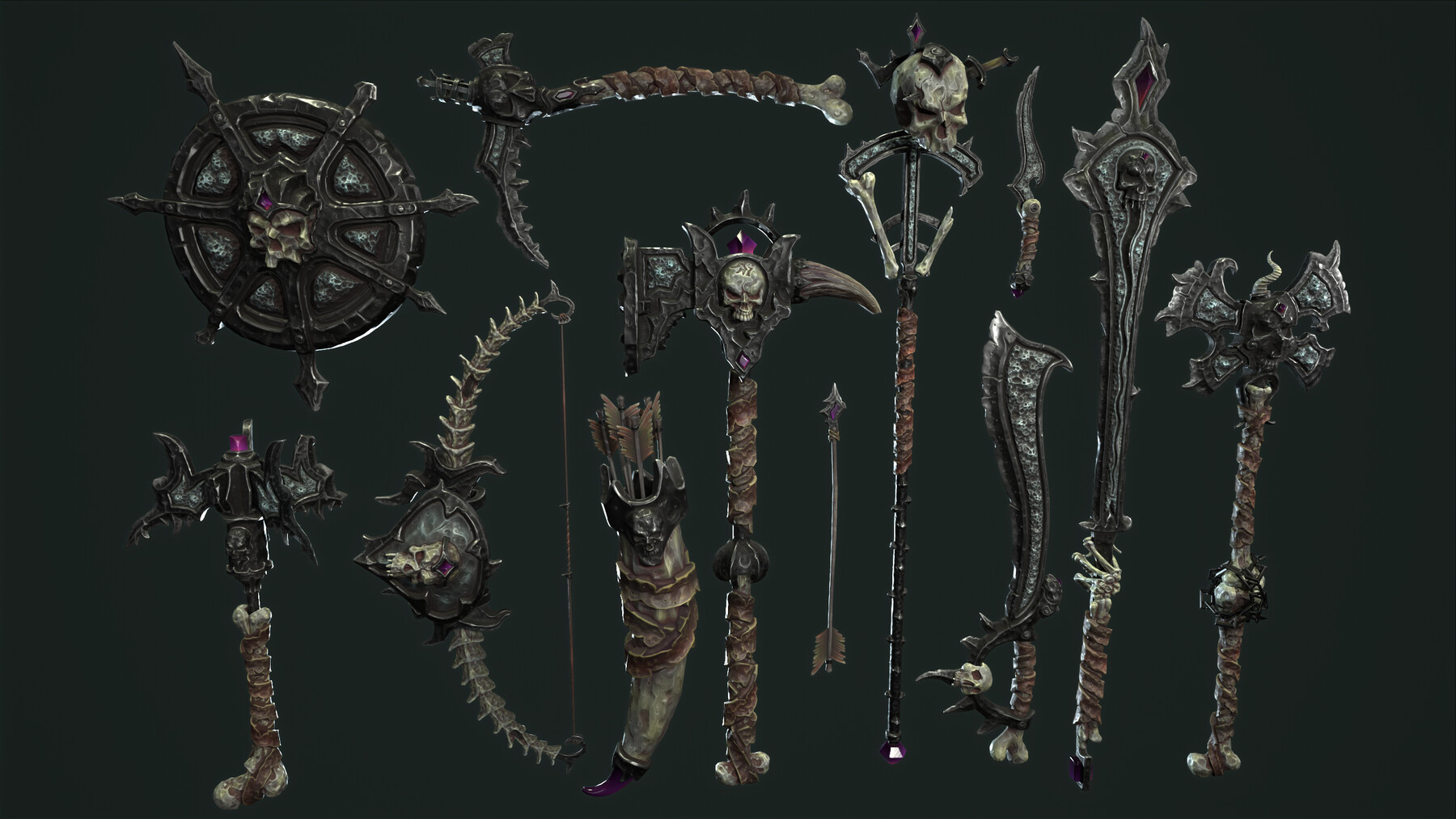 ArtStation - Fantasy undead weapons collection | Game Assets