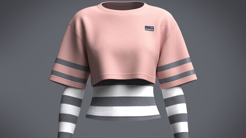 Girls Pink Regular fit Round neck Tops