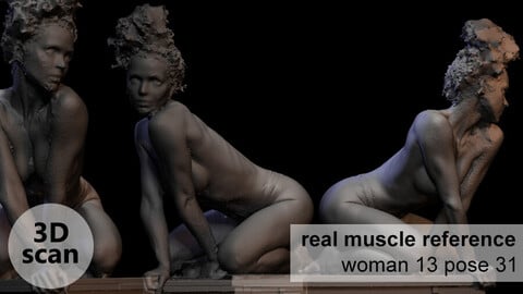 3D scan real muscleanatomy Woman13 pose 31