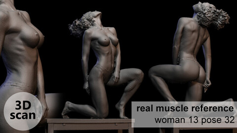 3D scan real muscleanatomy Woman13 pose 32