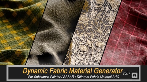 Dynamic Fabric Material Generator (SBSAR) Vol.7