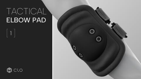 Tactical Elbow Pad 01 - Marvelous Designer, CLO 3D