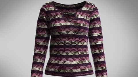 Ladies Jacquard knit Tops