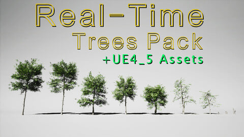 Low Poly birch Trees for Unreal engine 4 and 5