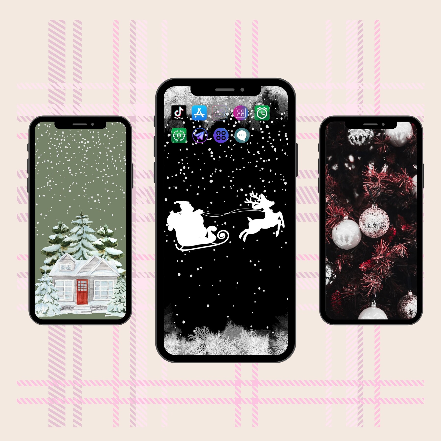 ArtStation - IPhone Xmas Wallpapers, Modern Phone Wallpaper, iPhone