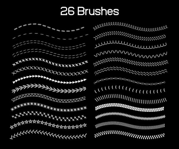 ArtStation Zippers and Stitches Brush Set For Procreate Brushes