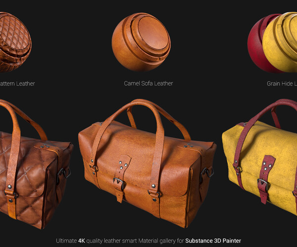 ArtStation 40 Ultimate Leather Smart Material Game Assets