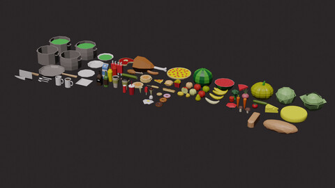 Low Poly - Foods Pack