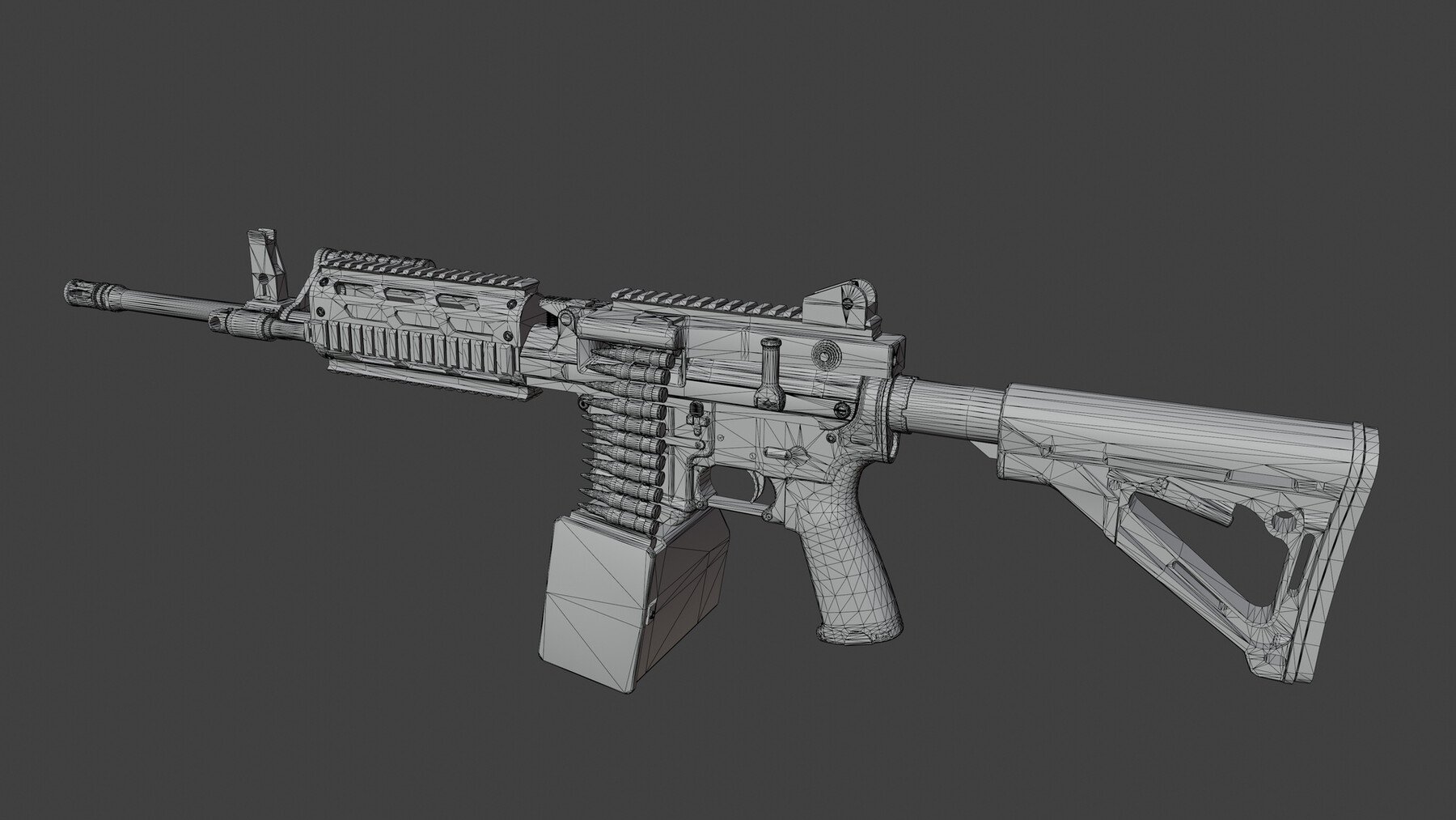 ArtStation - FightLite MCR Beltfed AR-15 | Game Assets