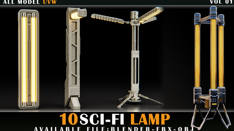 10 SCI-FI LAMP HARDSURFACE (LIGHT) VOL 01