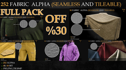252 Fabric Alpha-seamless and tileable(FULL PACK)
