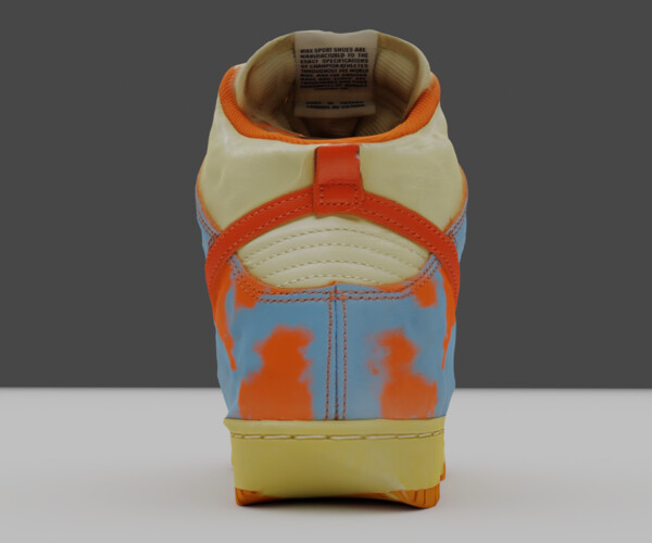 nike dunk high 1985 orange acid wash