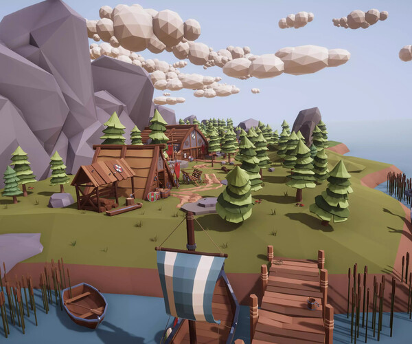 ArtStation - Medieval Village Low Poly Mega Pack RG | Game Assets