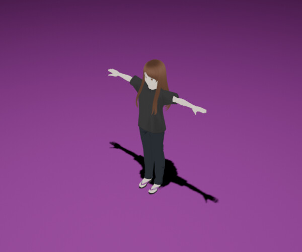 ArtStation - Anime Girl Character - Basic Style 2 | Game Assets