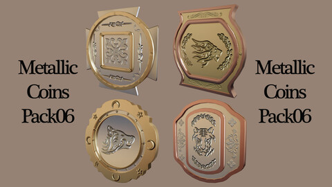 Metallic Coins Pack06