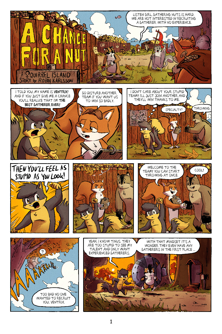 ArtStation - Squirrel Island Comic: A chance for a nut (11 page pdf) |  Books & Comics