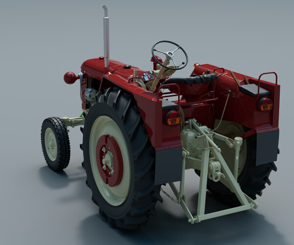 Artstation Tractor Zetor 25k 3d Model High Detailed Various Model