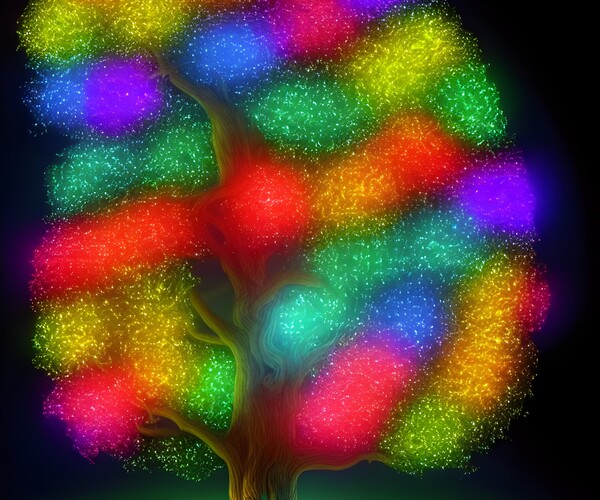 ArtStation - Magical lighted trees pack | Artworks
