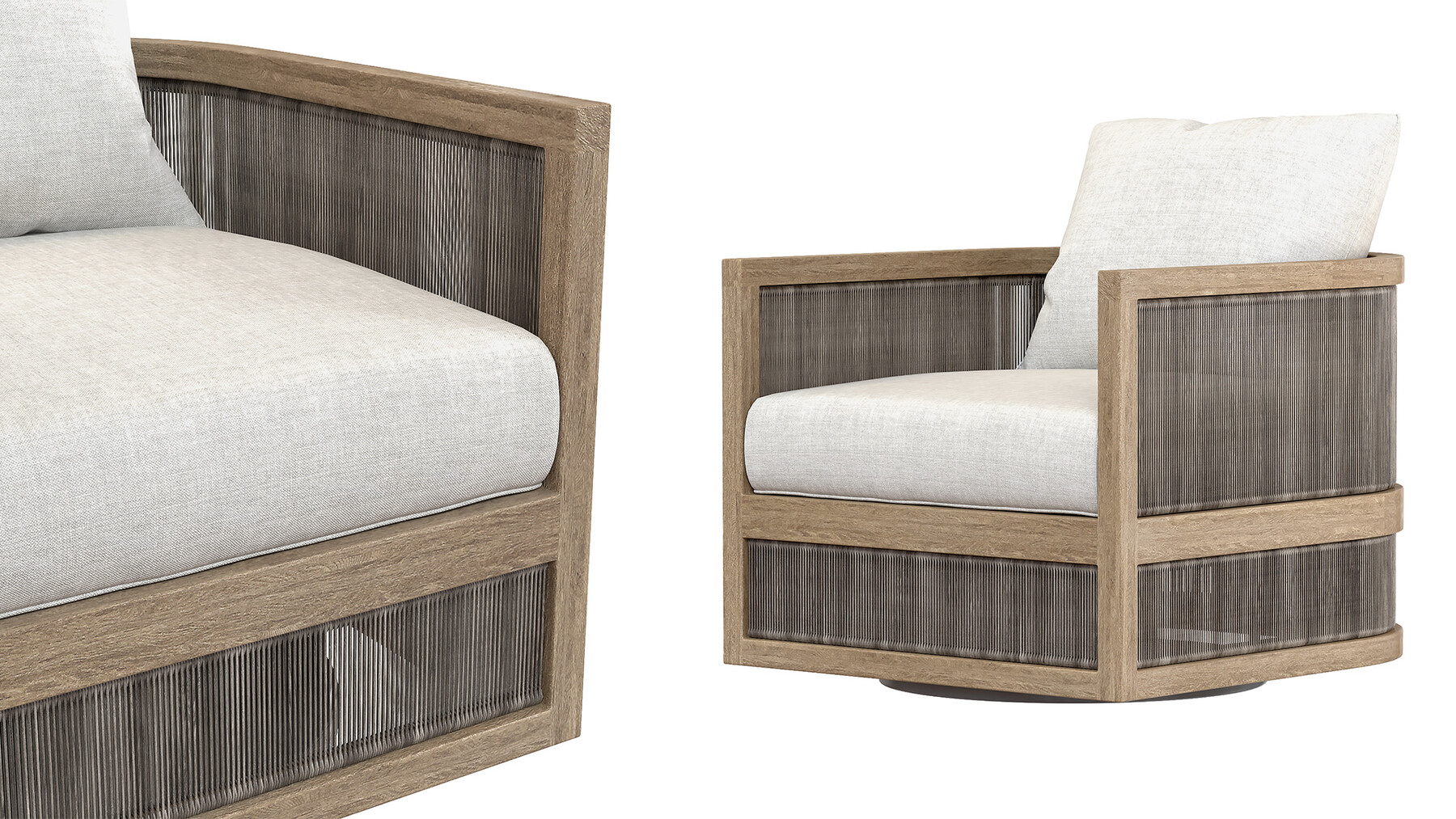 ArtStation RH Capri Teak Swivel Lounge Chair Resources