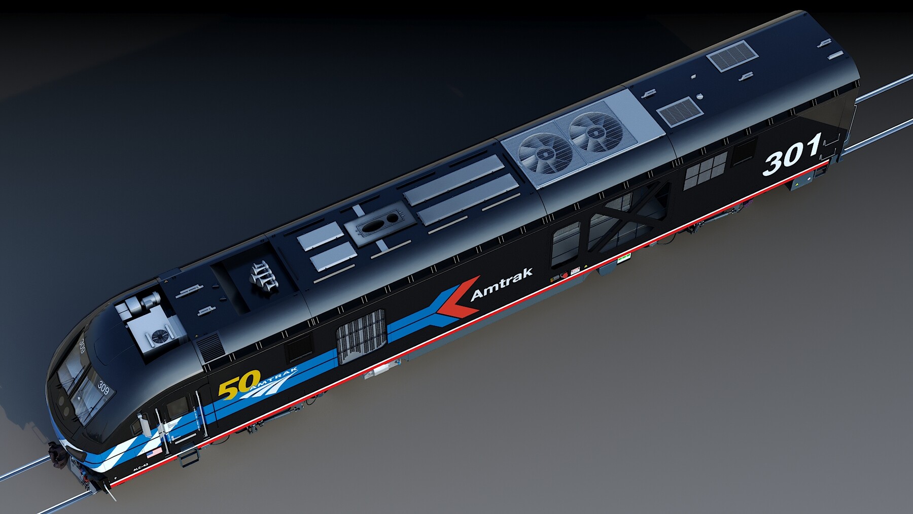 ArtStation - ALC-42 AMTRAK with Interior | Game Assets