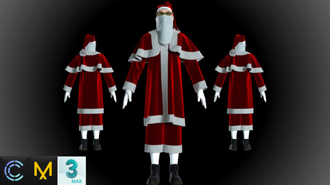 Santa Claus clothes (OBJ+mtl+FBX+ZPRJ+3DMAX) #271