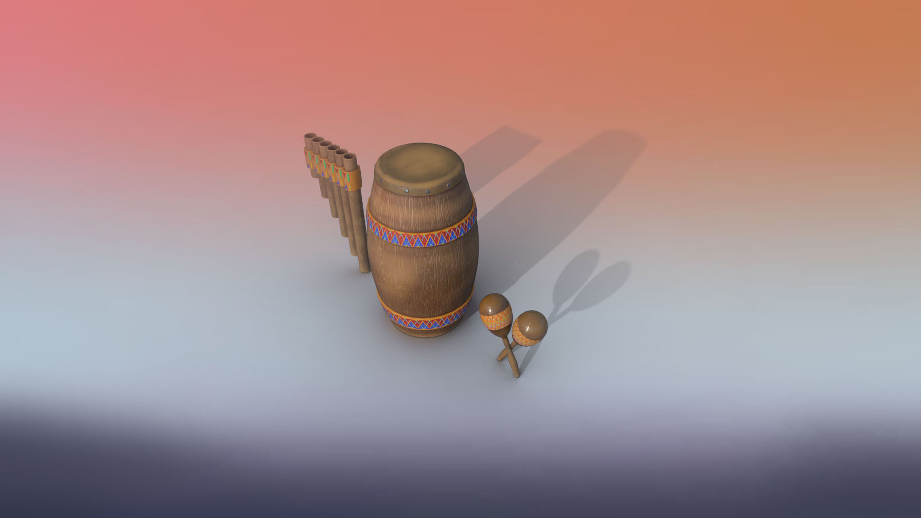 ArtStation - Musical instruments PBR game ready 3D model Low-poly ...