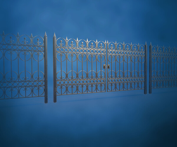 ArtStation - Gate and fence Metal Art JPEG PNG 2 texture packs Low-poly ...