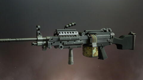 M249 U.S Machine Gun [Download Product] |M249 GUN |3D M249 MODEL|HARD SURFACE MODEL|