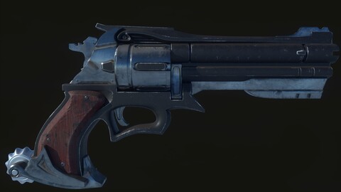 Revolver pistol Model and Textures
