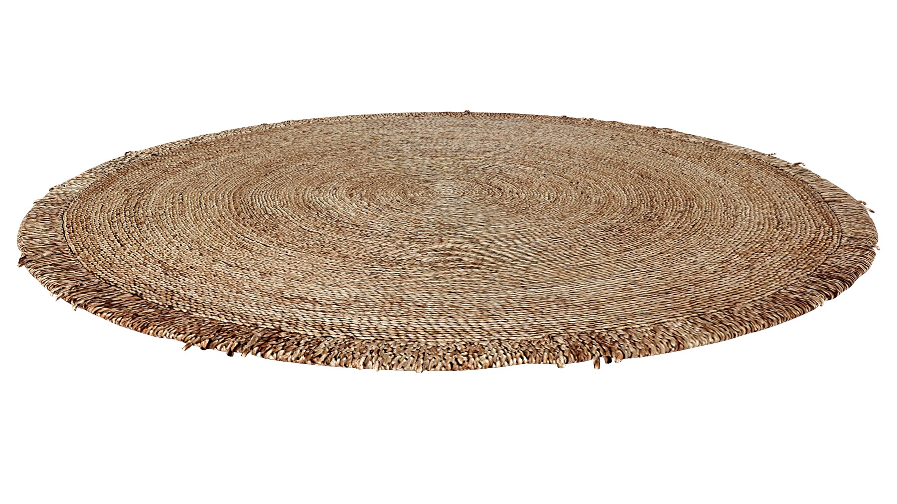 ArtStation Aftas Hand Woven Jute Braided Rug Round Natural Resources