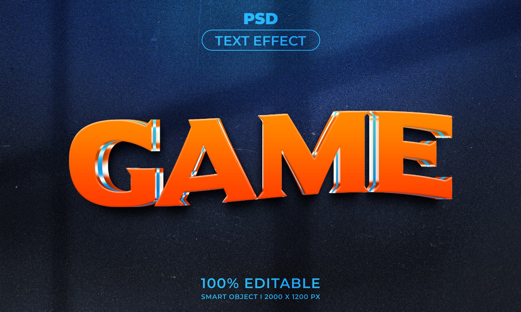 ArtStation - 3D Game PSD fully editable text effect. Layer style PSD ...