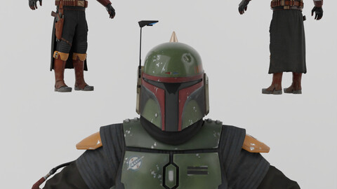 Boba Fett Lowpoly Rigged