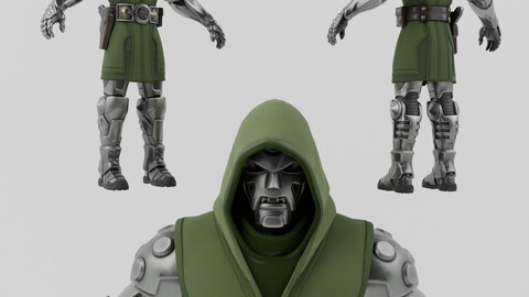 Dr Doom Lowpoly Rigged