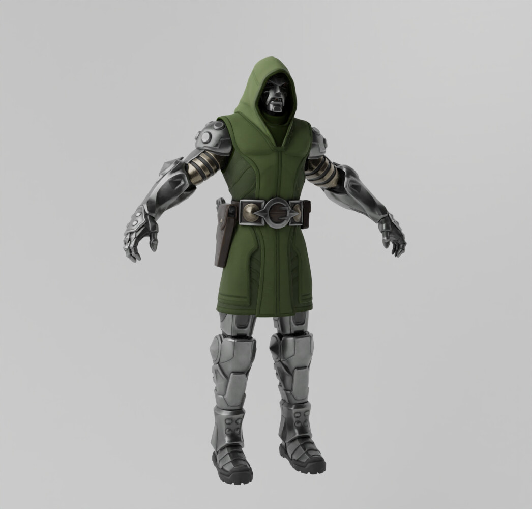 Dr Doom Lowpoly Rigged