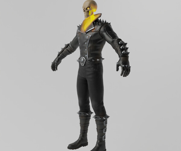ArtStation - Ghost Rider Lowpoly Rigged | Resources